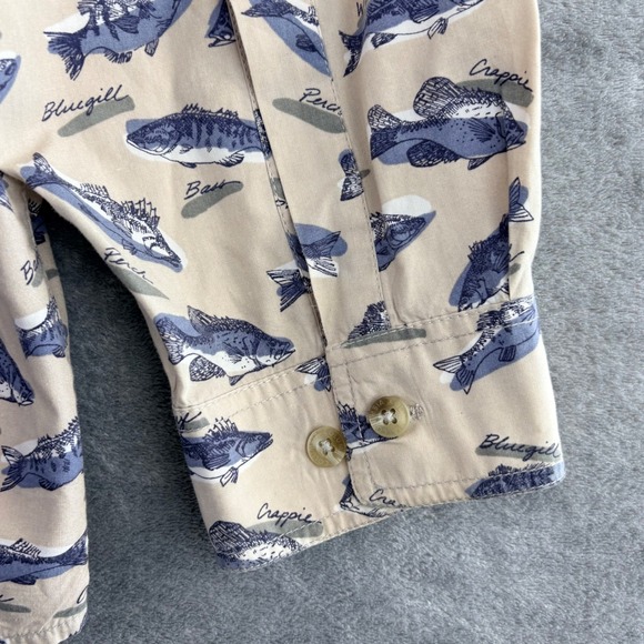 Columbia Sportswear Company Men's XL Fish Print Long Sleeve Button Up Shirt - Picture 5 of 10